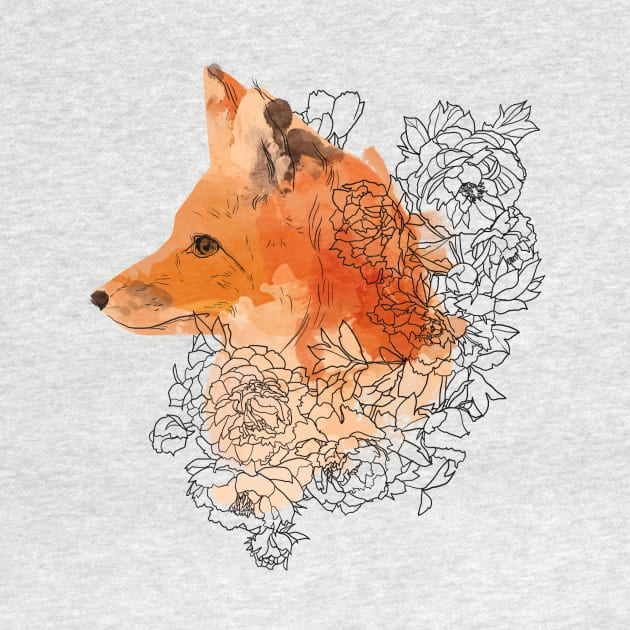 Watercolor fox by VenyGret